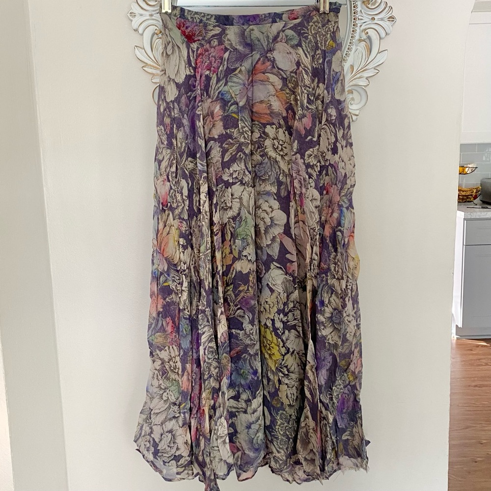Anthropologie floral maxi shirt